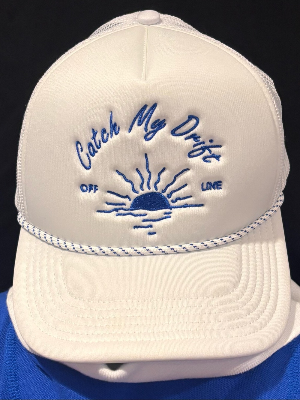 Catch My Drift Off Line Trucker Hat